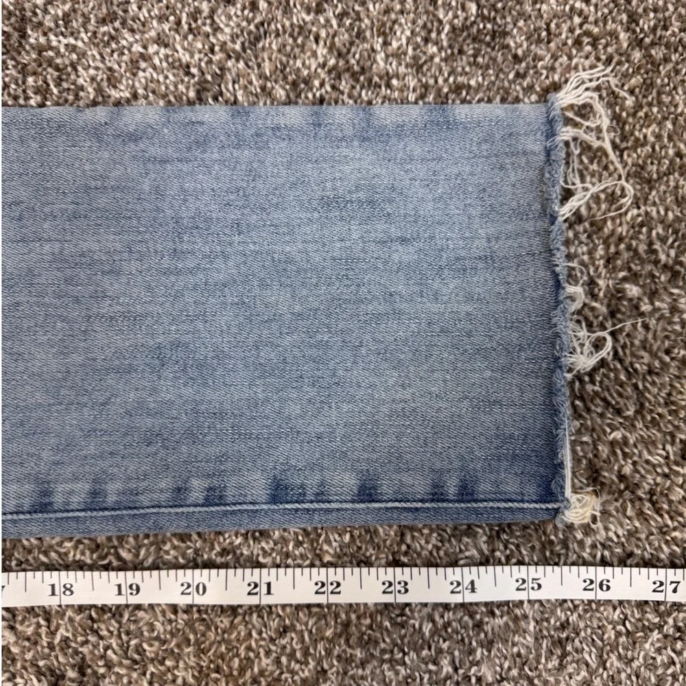 FRAME Le High Straight Jeans Light Wash Raw Hem Mid Rise Women's 27